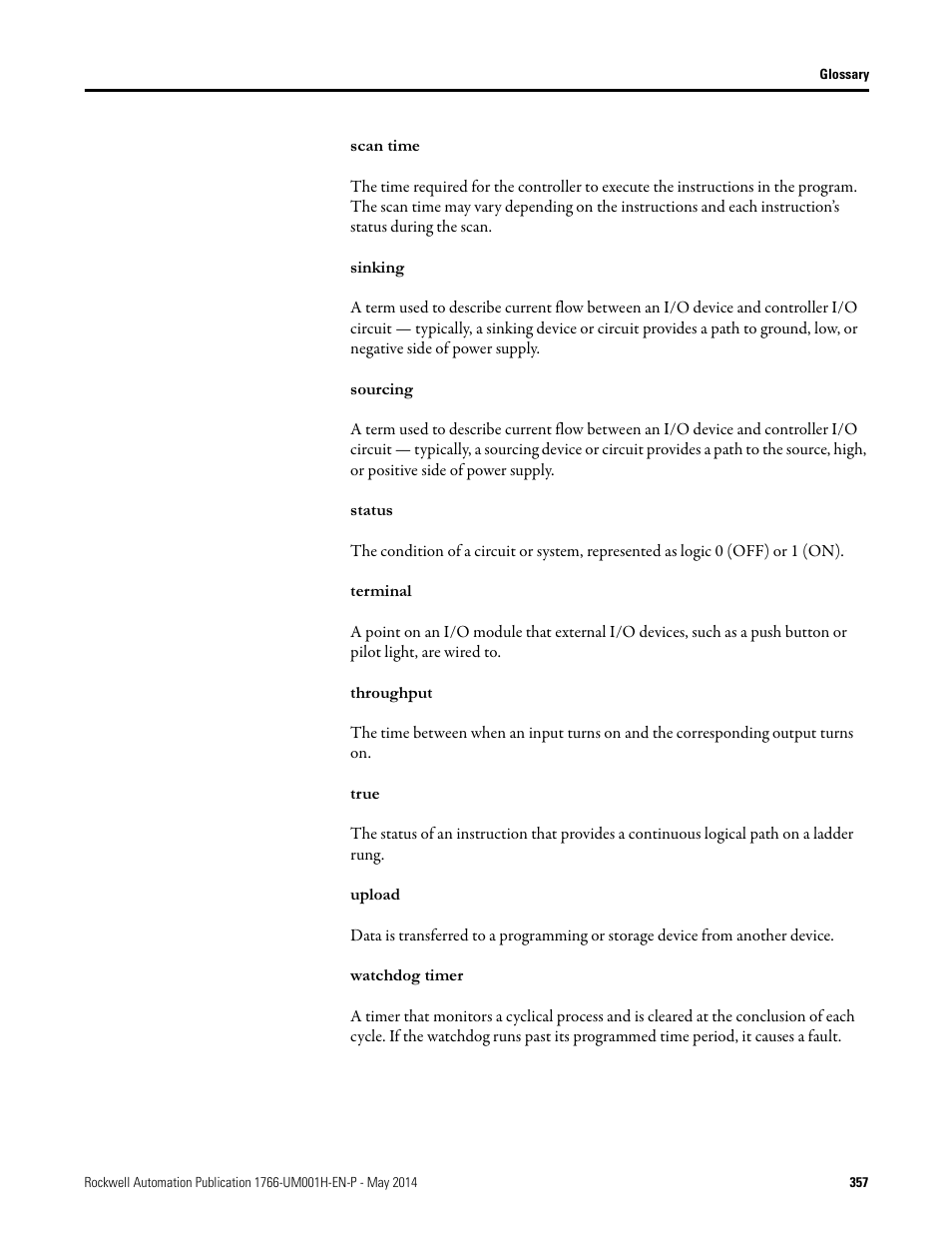 Rockwell Automation 1766-Lxxxx MicroLogix 1400 Programmable Controllers User Manual User Manual | Page 397 / 406