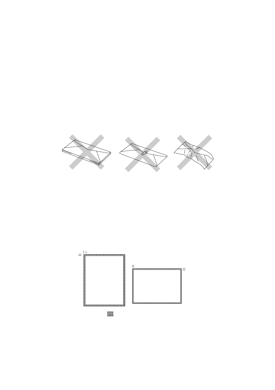 Envelopes, Printable area, Unprintable area | Brother HL 1270N User Manual | Page 23 / 117