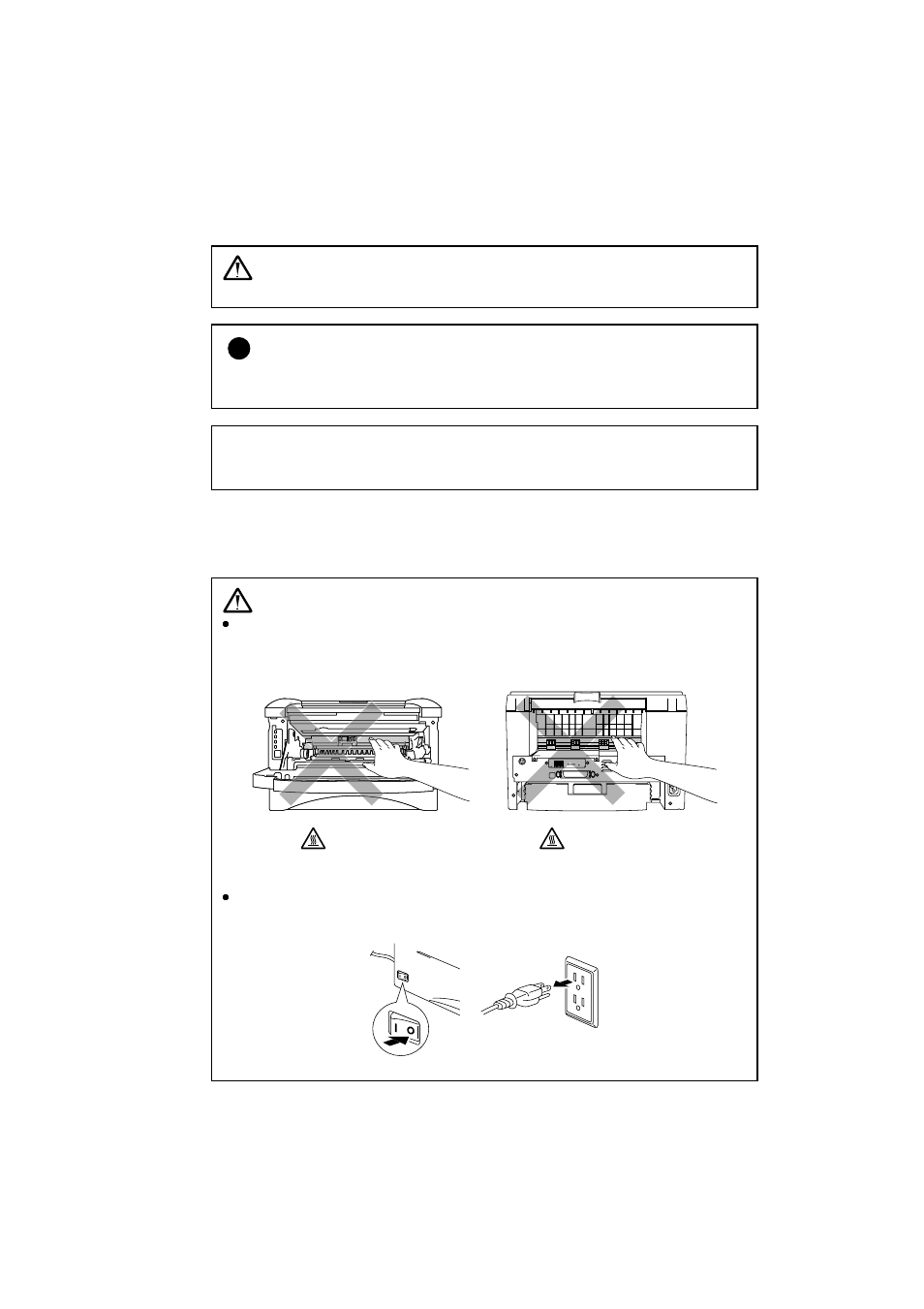 Definitions of warnings, cautions, and notes, To use the printer safely, Warning | Caution | Brother HL 1270N User Manual | Page 6 / 117