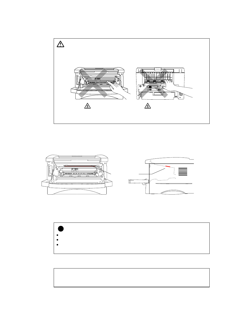 Warning, Caution | Brother HL 1270N User Manual | Page 65 / 117