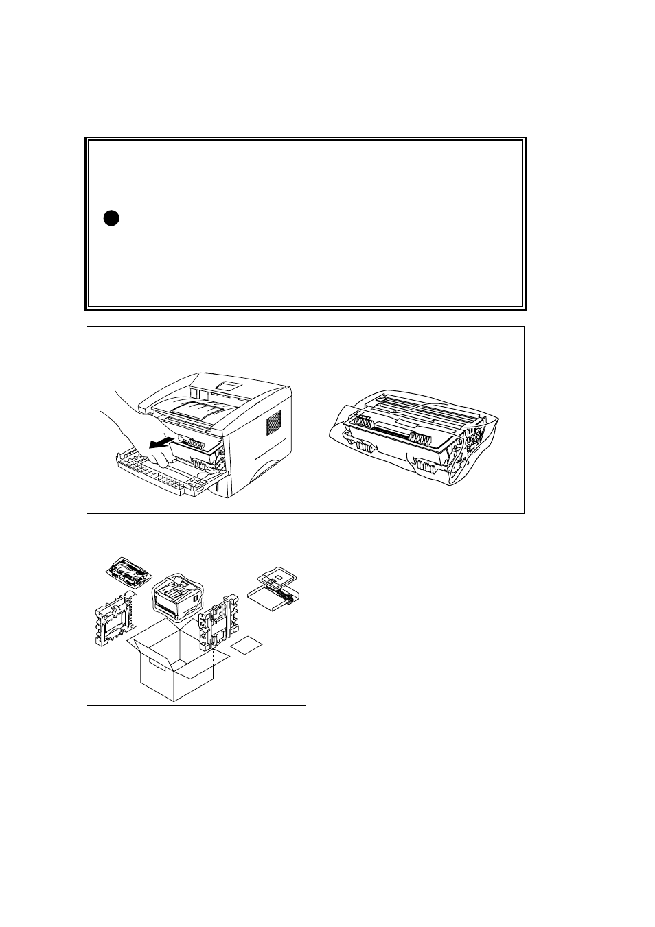 Shipment of the printer, Caution | Brother HL 1270N User Manual | Page 7 / 117