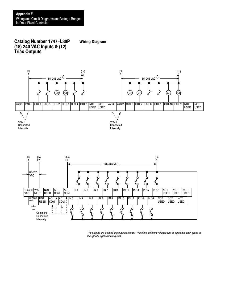 Wiring diagram, E-46 | Rockwell Automation 1747-L40 SLC 500 Fixed Hardware Style User Manual | Page 189 / 223