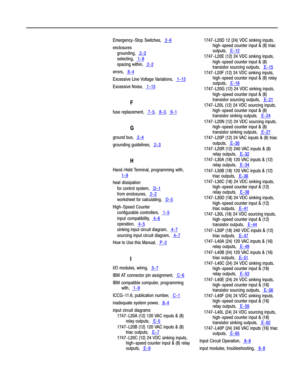 Rockwell Automation 1747-L40 SLC 500 Fixed Hardware Style User Manual | Page 216 / 223