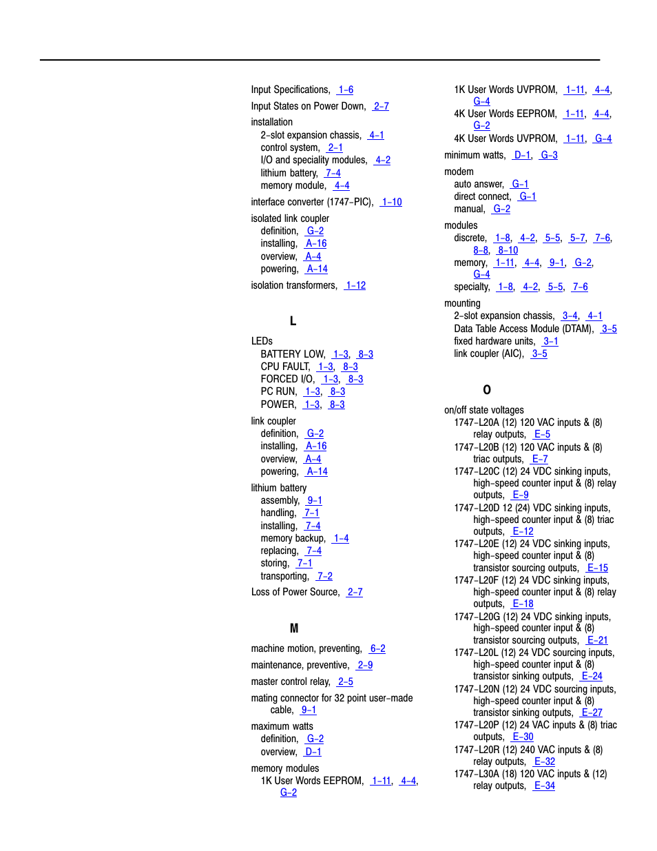 Rockwell Automation 1747-L40 SLC 500 Fixed Hardware Style User Manual | Page 217 / 223