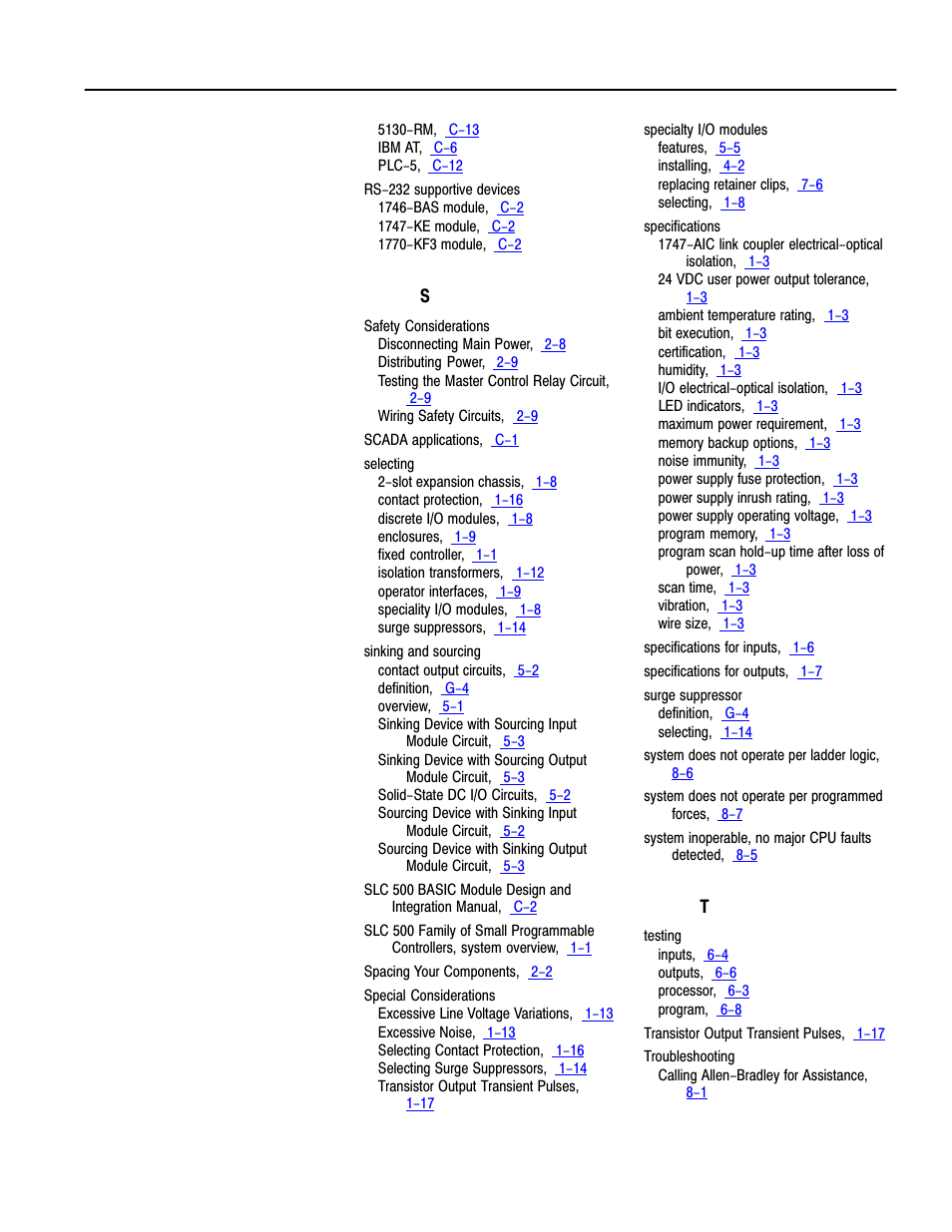 Rockwell Automation 1747-L40 SLC 500 Fixed Hardware Style User Manual | Page 220 / 223