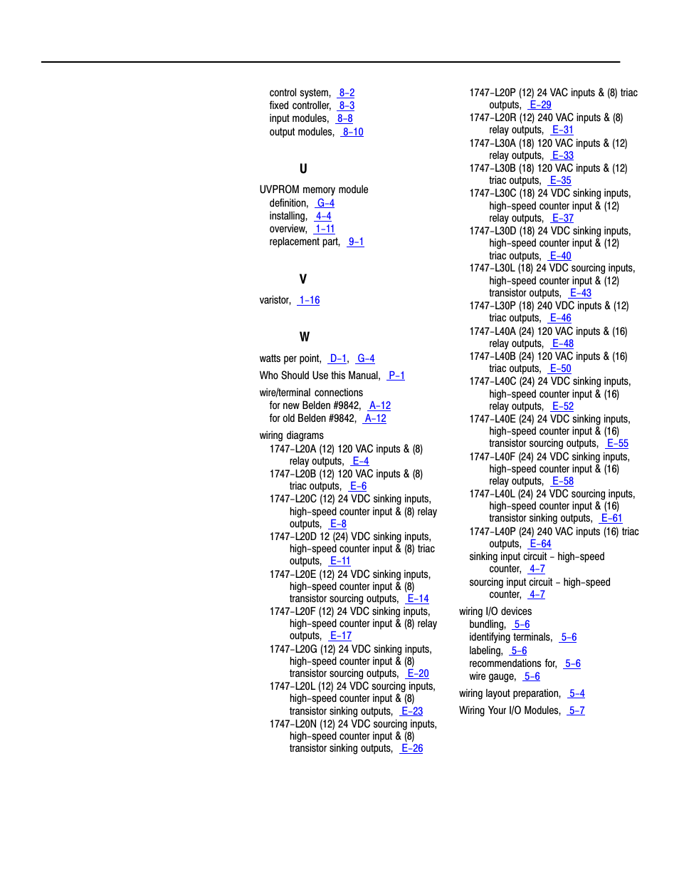 Rockwell Automation 1747-L40 SLC 500 Fixed Hardware Style User Manual | Page 221 / 223