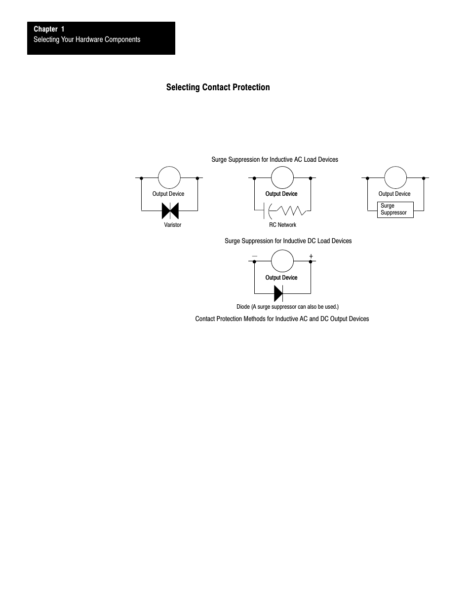 Selecting contact protection | Rockwell Automation 1747-L40 SLC 500 Fixed Hardware Style User Manual | Page 35 / 223