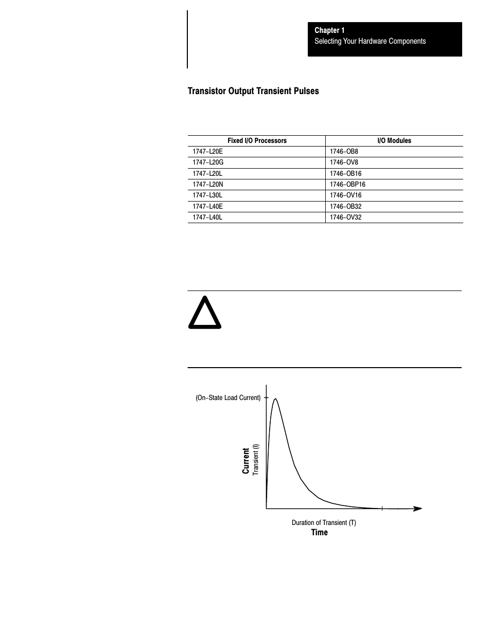 Transistor output transient pulses | Rockwell Automation 1747-L40 SLC 500 Fixed Hardware Style User Manual | Page 36 / 223