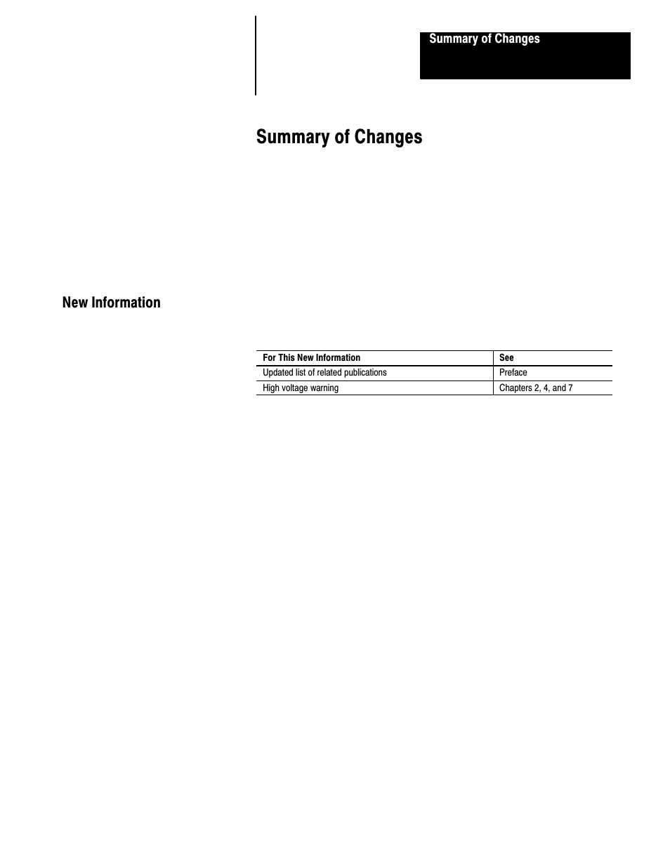 Summary of changes, New information | Rockwell Automation 1747-L40 SLC 500 Fixed Hardware Style User Manual | Page 4 / 223