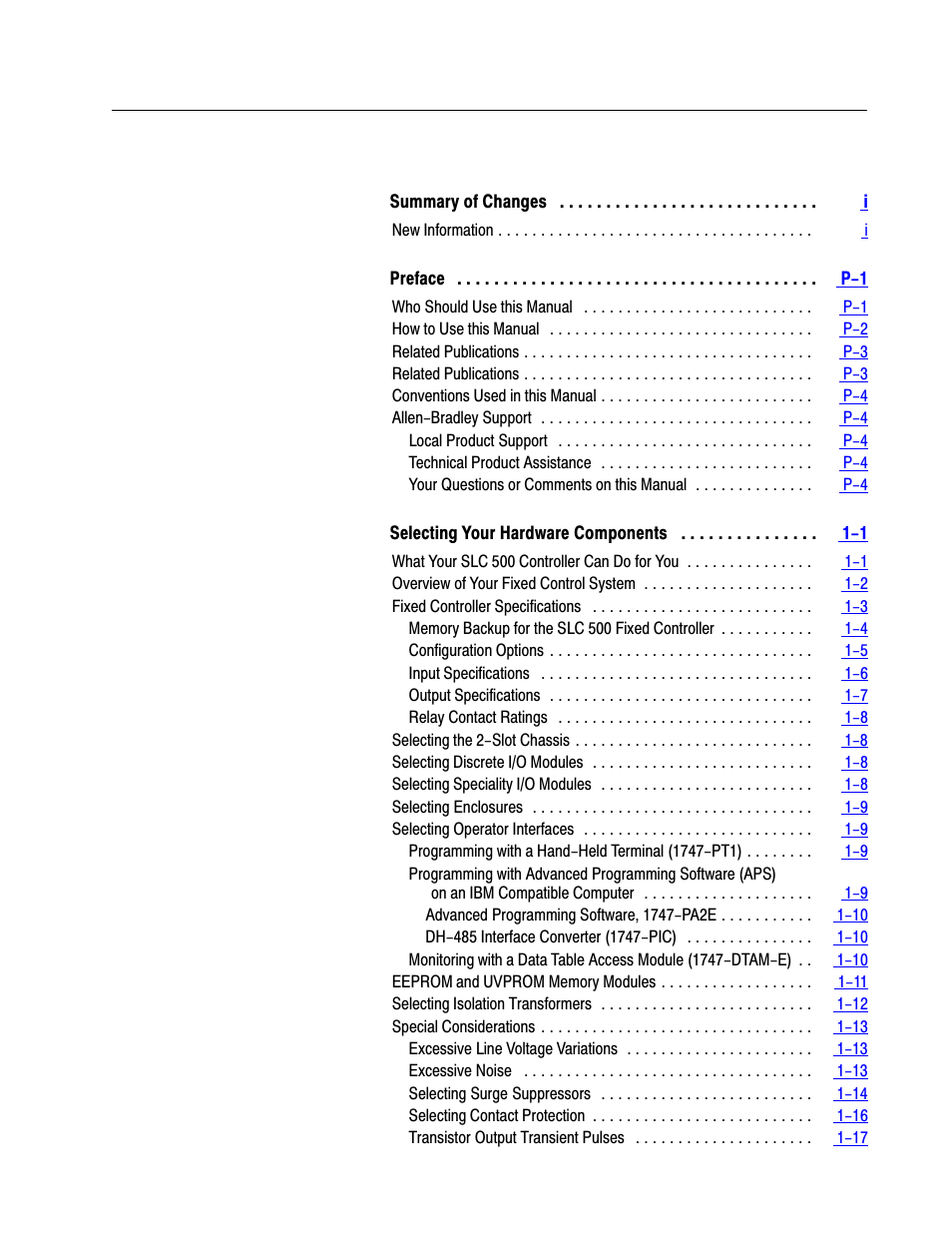 Rockwell Automation 1747-L40 SLC 500 Fixed Hardware Style User Manual | Page 6 / 223