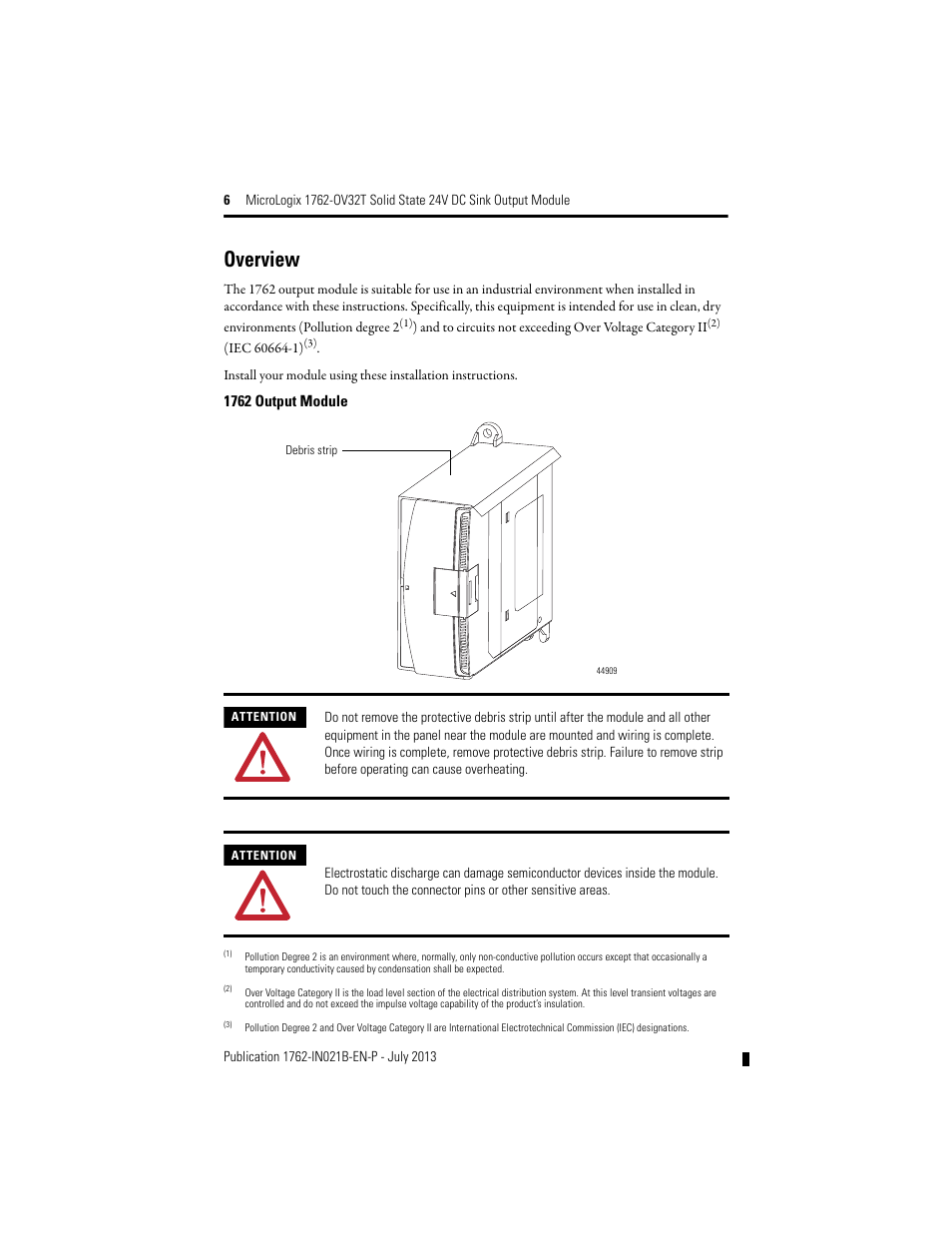 Overview | Rockwell Automation 1762-OV32T MicroLogix Solid State 24V DC Sink Output User Manual | Page 6 / 20