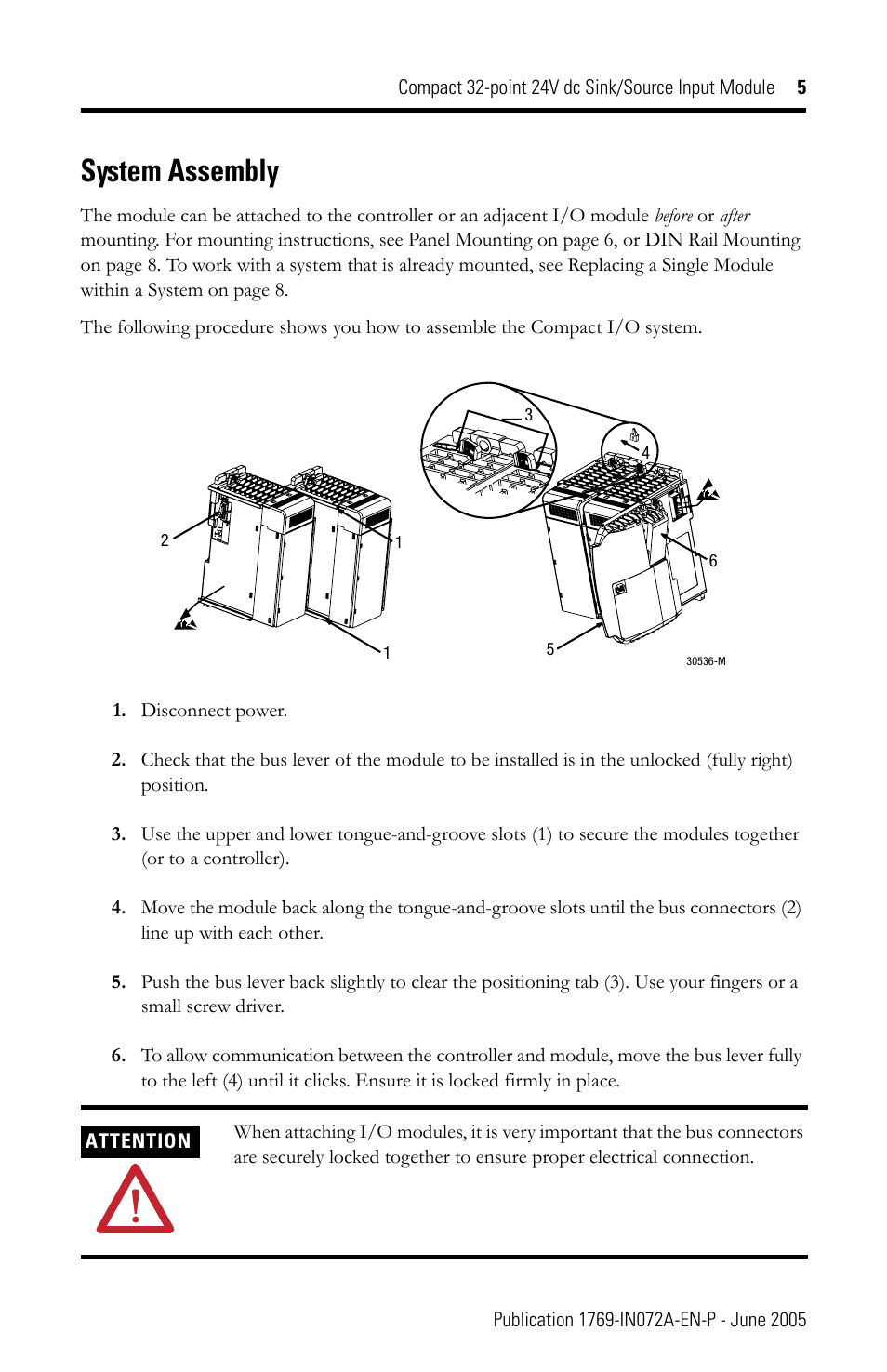 System assembly | Rockwell Automation 1769-IQ32T Compact Module User Manual | Page 5 / 20