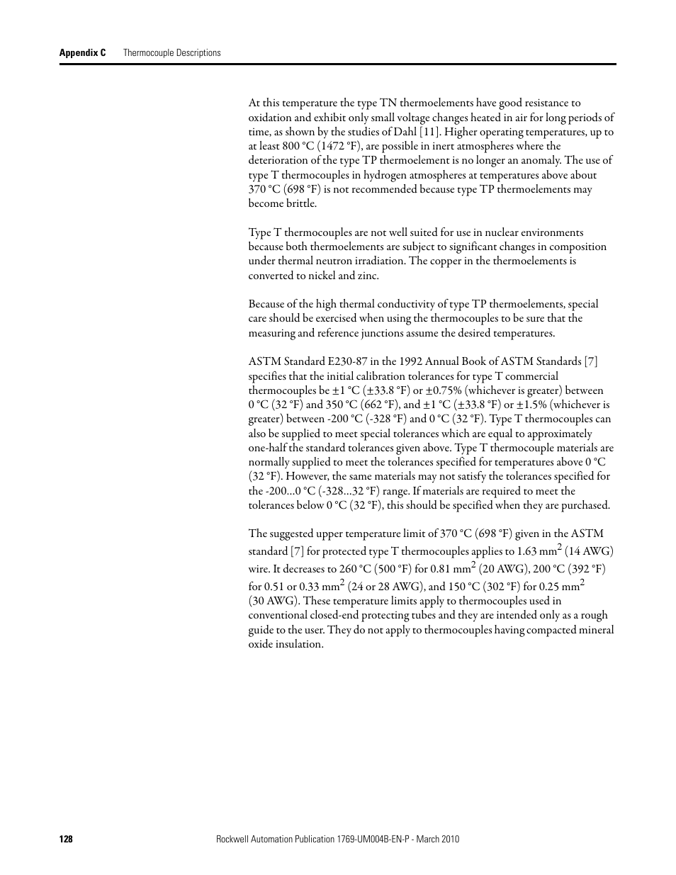 Rockwell Automation 1769-IT6 Compact I/O 1769-IT6 Thermocouple/mV Input Module User Manual | Page 128 / 168