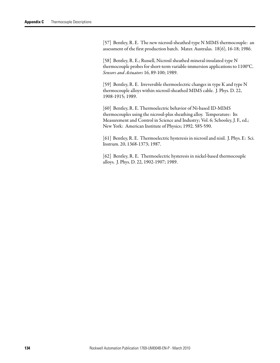 Rockwell Automation 1769-IT6 Compact I/O 1769-IT6 Thermocouple/mV Input Module User Manual | Page 134 / 168