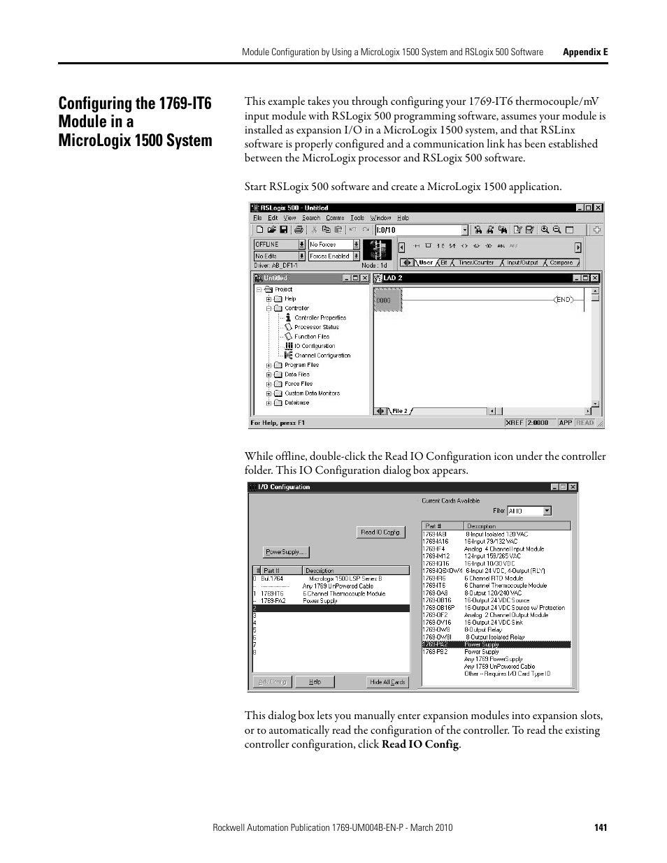 Rockwell Automation 1769-IT6 Compact I/O 1769-IT6 Thermocouple/mV Input Module User Manual | Page 141 / 168