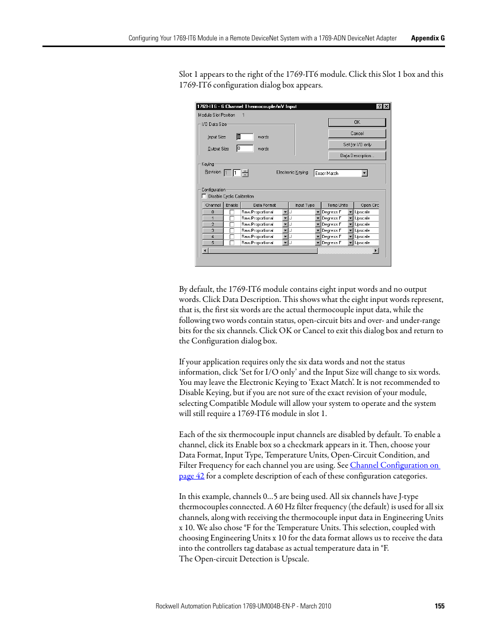 Rockwell Automation 1769-IT6 Compact I/O 1769-IT6 Thermocouple/mV Input Module User Manual | Page 155 / 168