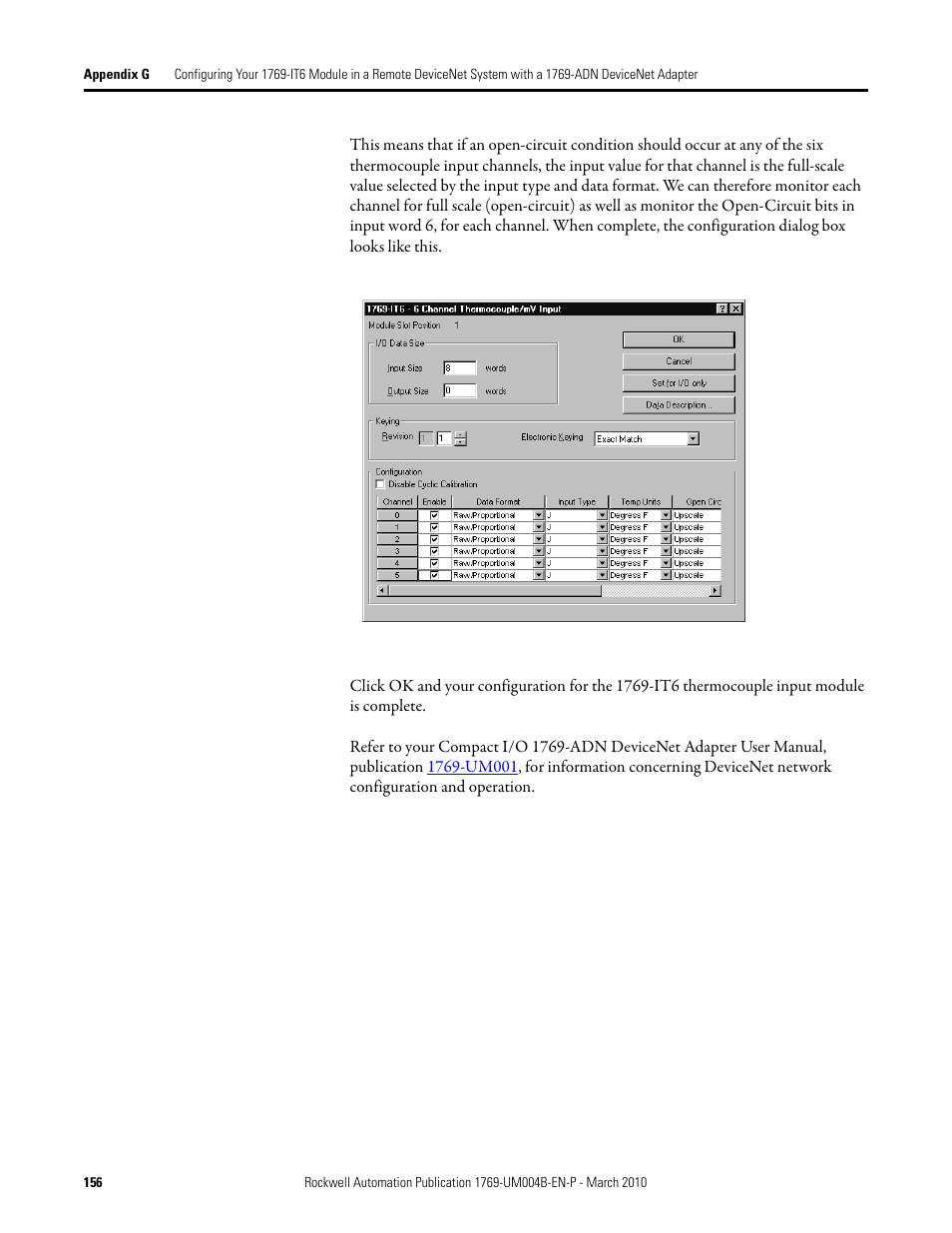 Rockwell Automation 1769-IT6 Compact I/O 1769-IT6 Thermocouple/mV Input Module User Manual | Page 156 / 168