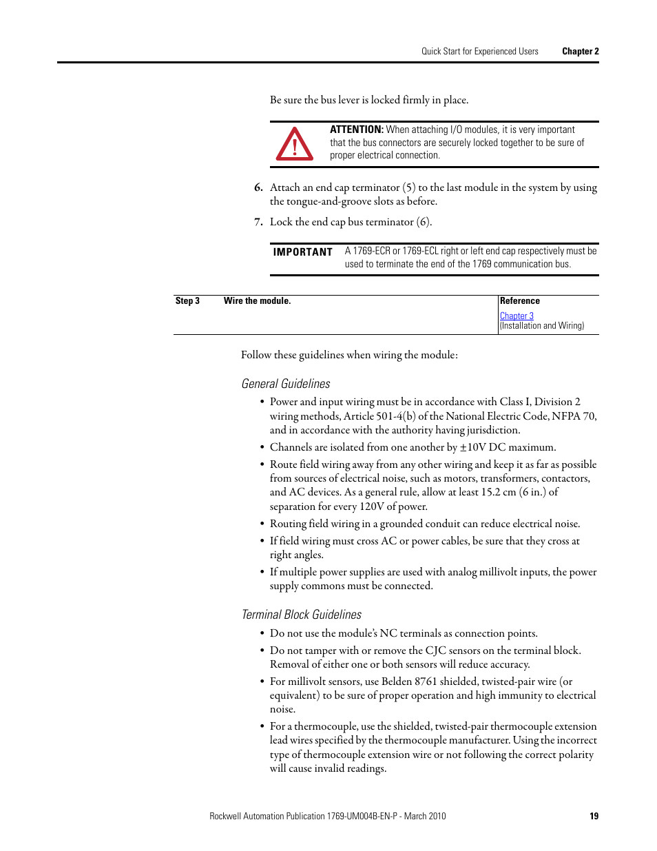 Wire the module | Rockwell Automation 1769-IT6 Compact I/O 1769-IT6 Thermocouple/mV Input Module User Manual | Page 19 / 168