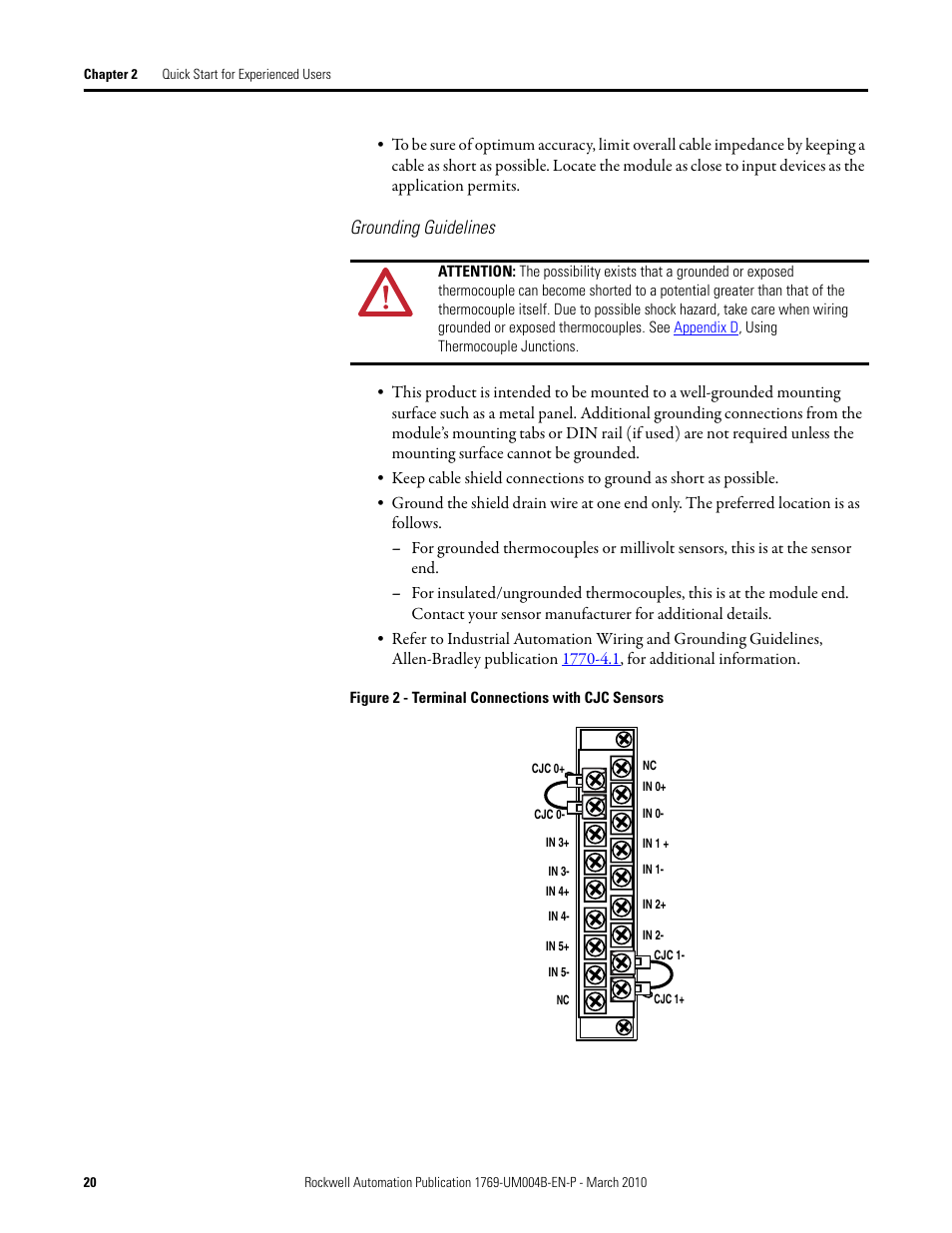 Grounding guidelines | Rockwell Automation 1769-IT6 Compact I/O 1769-IT6 Thermocouple/mV Input Module User Manual | Page 20 / 168