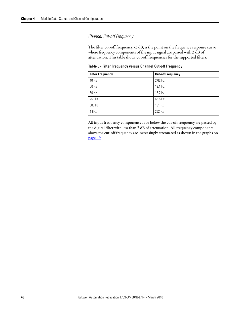 Rockwell Automation 1769-IT6 Compact I/O 1769-IT6 Thermocouple/mV Input Module User Manual | Page 48 / 168