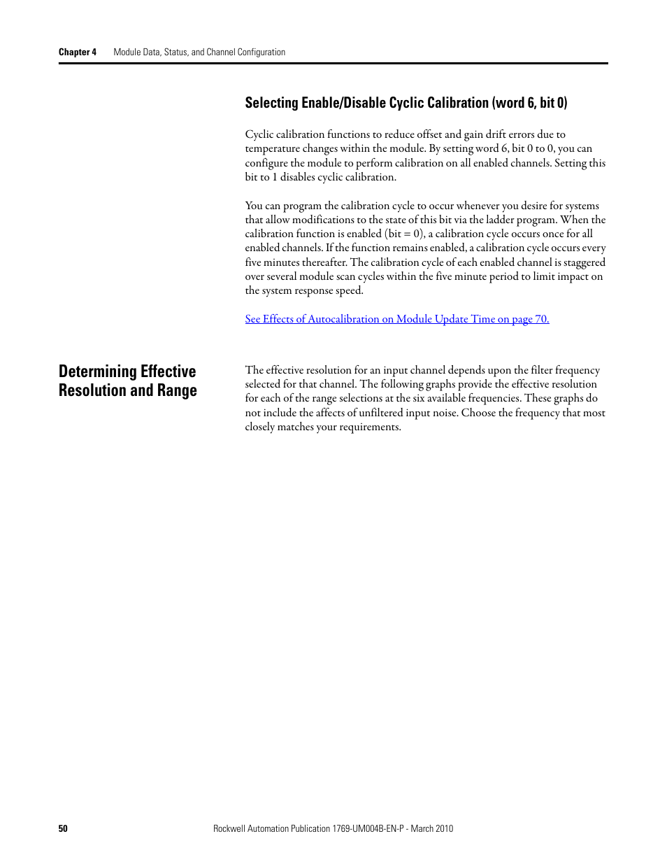 Determining effective resolution and range, See determining effective resolution and range, See determining effective resolution and | Rockwell Automation 1769-IT6 Compact I/O 1769-IT6 Thermocouple/mV Input Module User Manual | Page 50 / 168