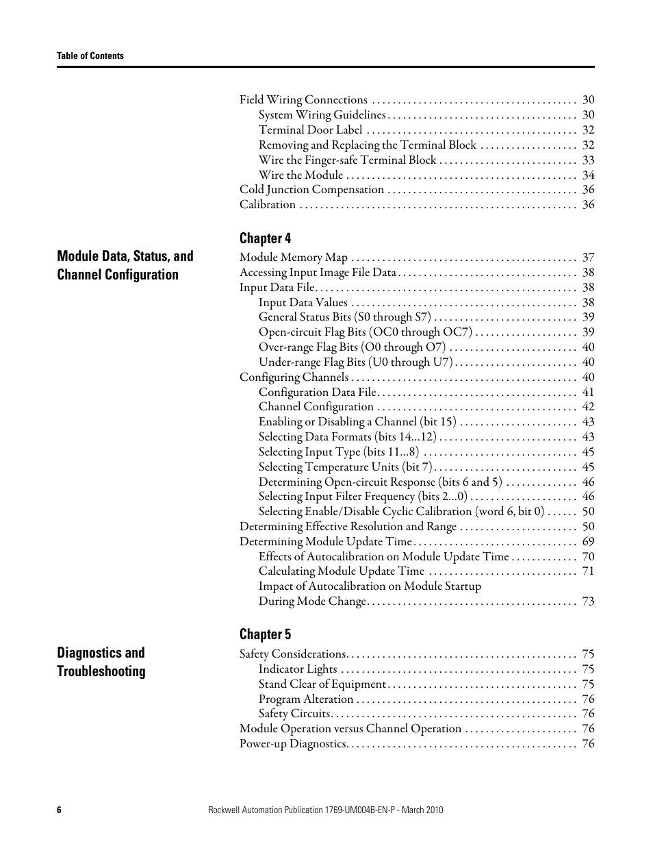 Rockwell Automation 1769-IT6 Compact I/O 1769-IT6 Thermocouple/mV Input Module User Manual | Page 6 / 168