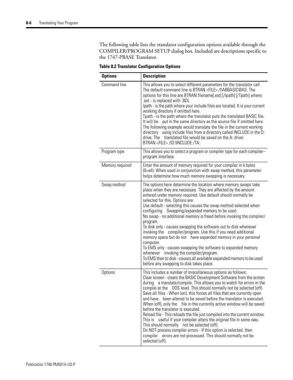 Rockwell Automation 1747-PBASE BASIC Development Software Programming Manual User Manual | Page 100 / 144