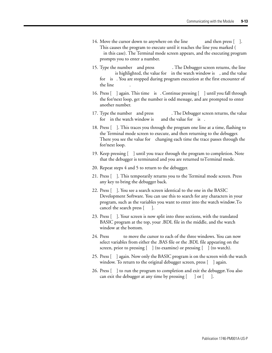 Rockwell Automation 1747-PBASE BASIC Development Software Programming Manual User Manual | Page 113 / 144