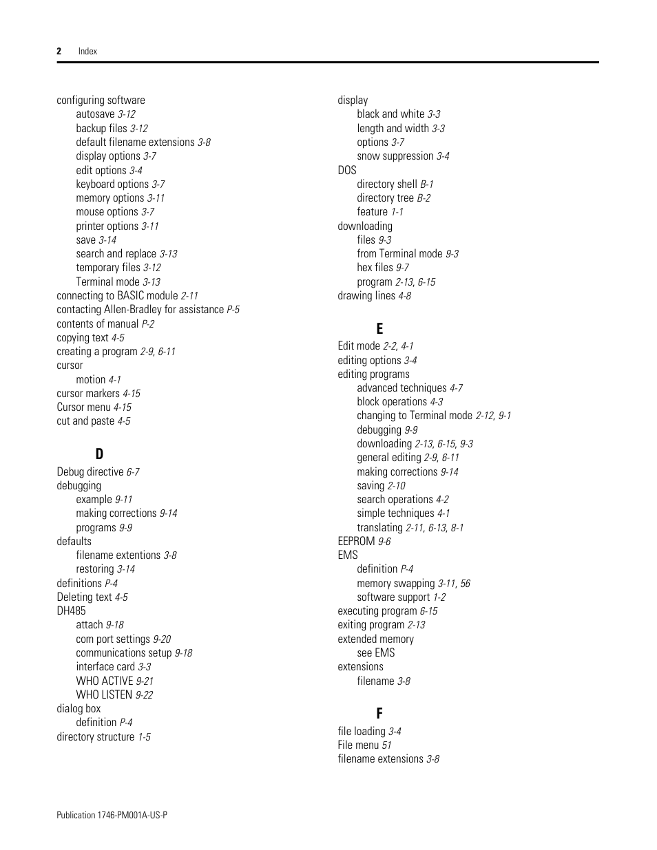 Rockwell Automation 1747-PBASE BASIC Development Software Programming Manual User Manual | Page 138 / 144