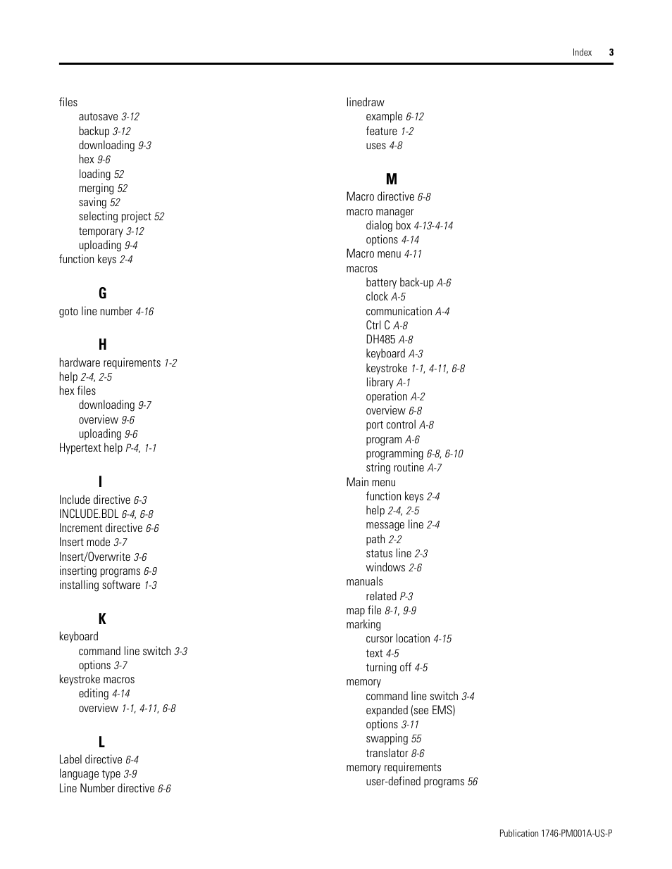 Rockwell Automation 1747-PBASE BASIC Development Software Programming Manual User Manual | Page 139 / 144