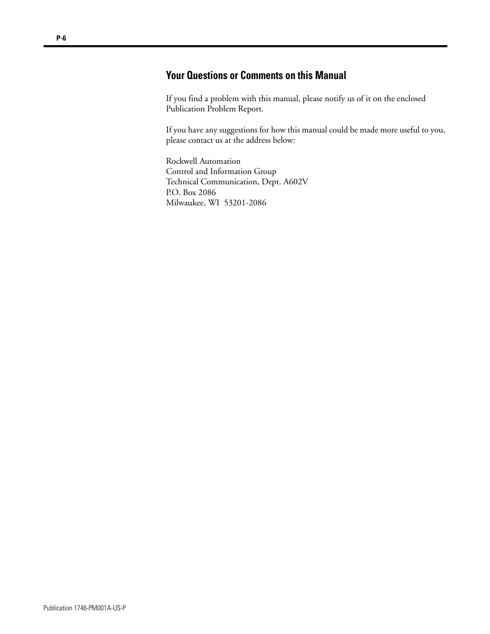 Your questions or comments on this manual | Rockwell Automation 1747-PBASE BASIC Development Software Programming Manual User Manual | Page 14 / 144