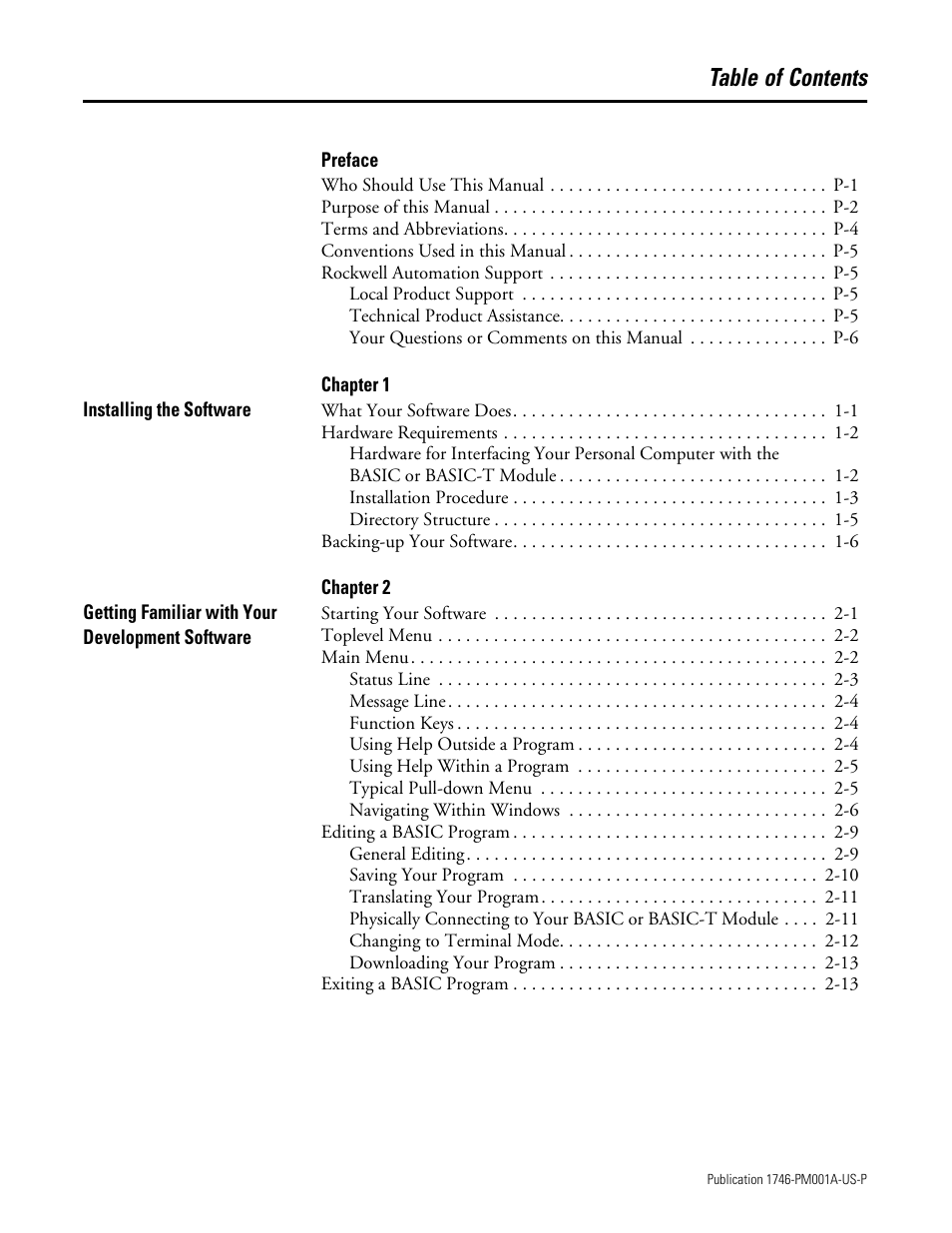 Rockwell Automation 1747-PBASE BASIC Development Software Programming Manual User Manual | Page 3 / 144