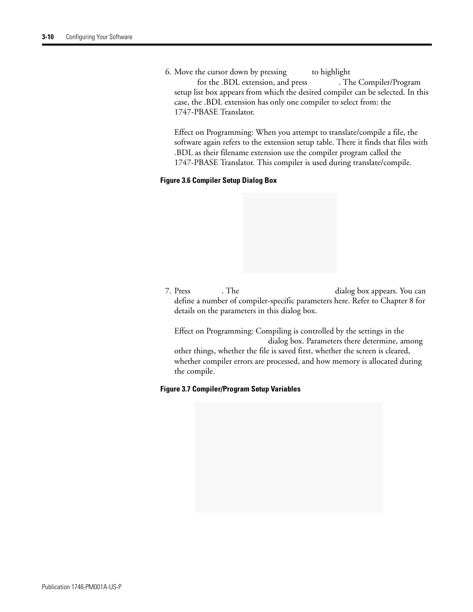 Move the cursor down by pressing, For the .bdl extension, and press, Press | Rockwell Automation 1747-PBASE BASIC Development Software Programming Manual User Manual | Page 44 / 144