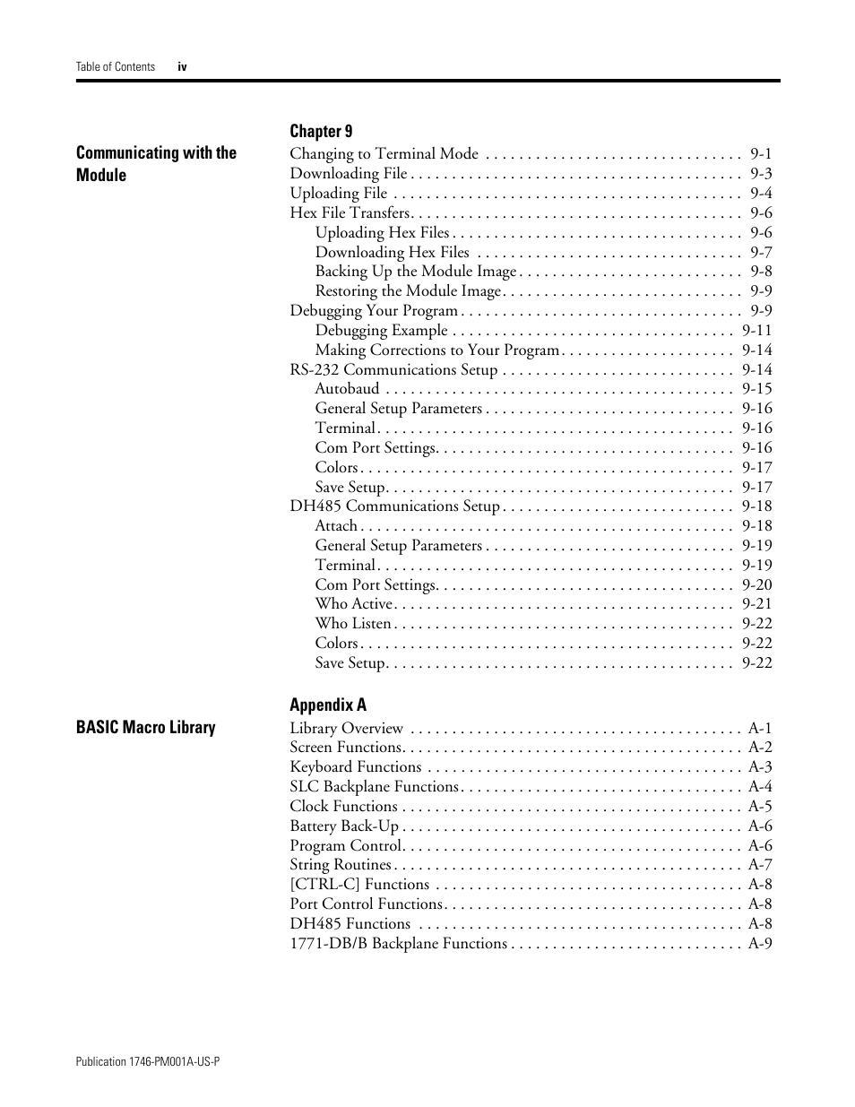 Rockwell Automation 1747-PBASE BASIC Development Software Programming Manual User Manual | Page 6 / 144
