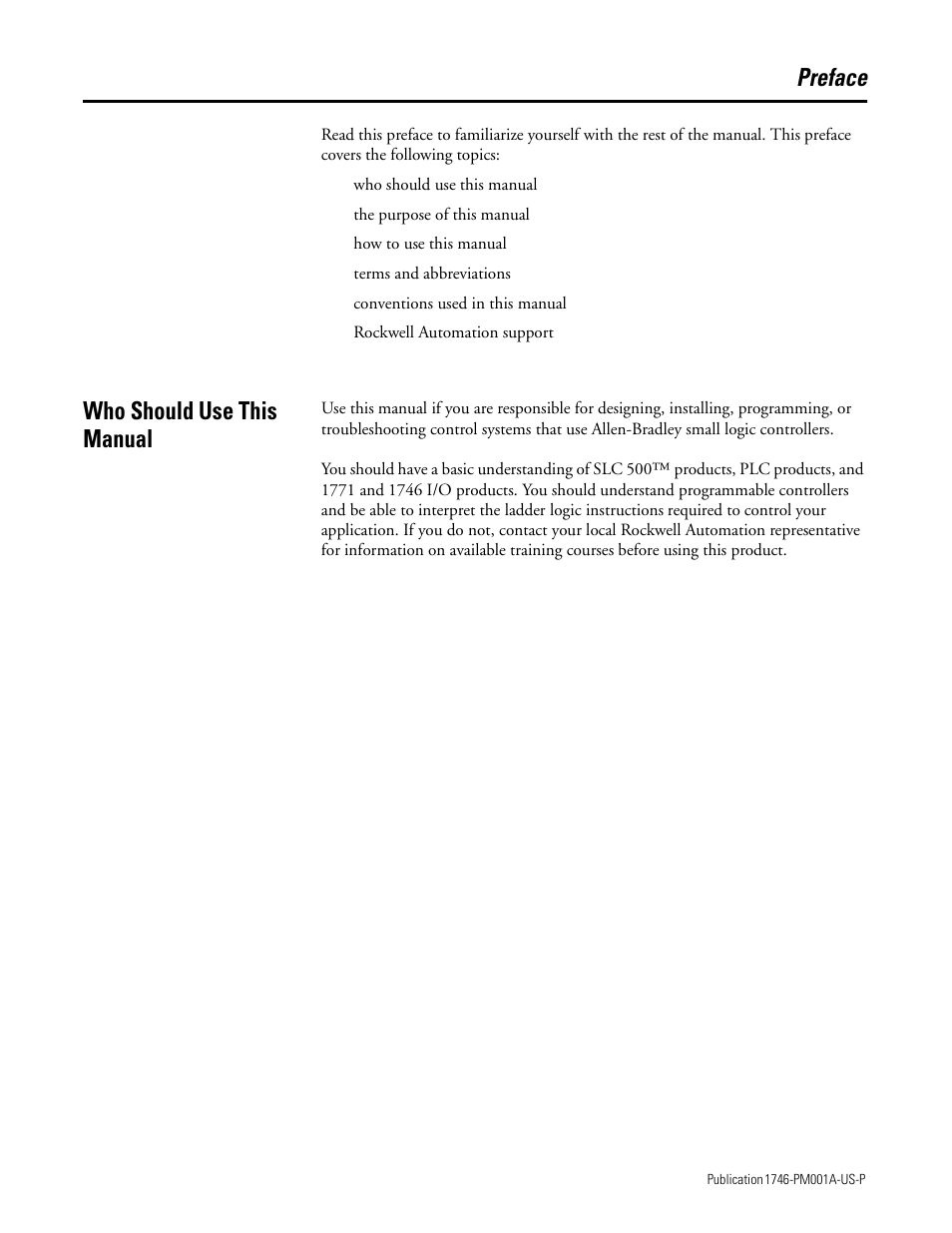 Who should use this manual, Preface | Rockwell Automation 1747-PBASE BASIC Development Software Programming Manual User Manual | Page 9 / 144