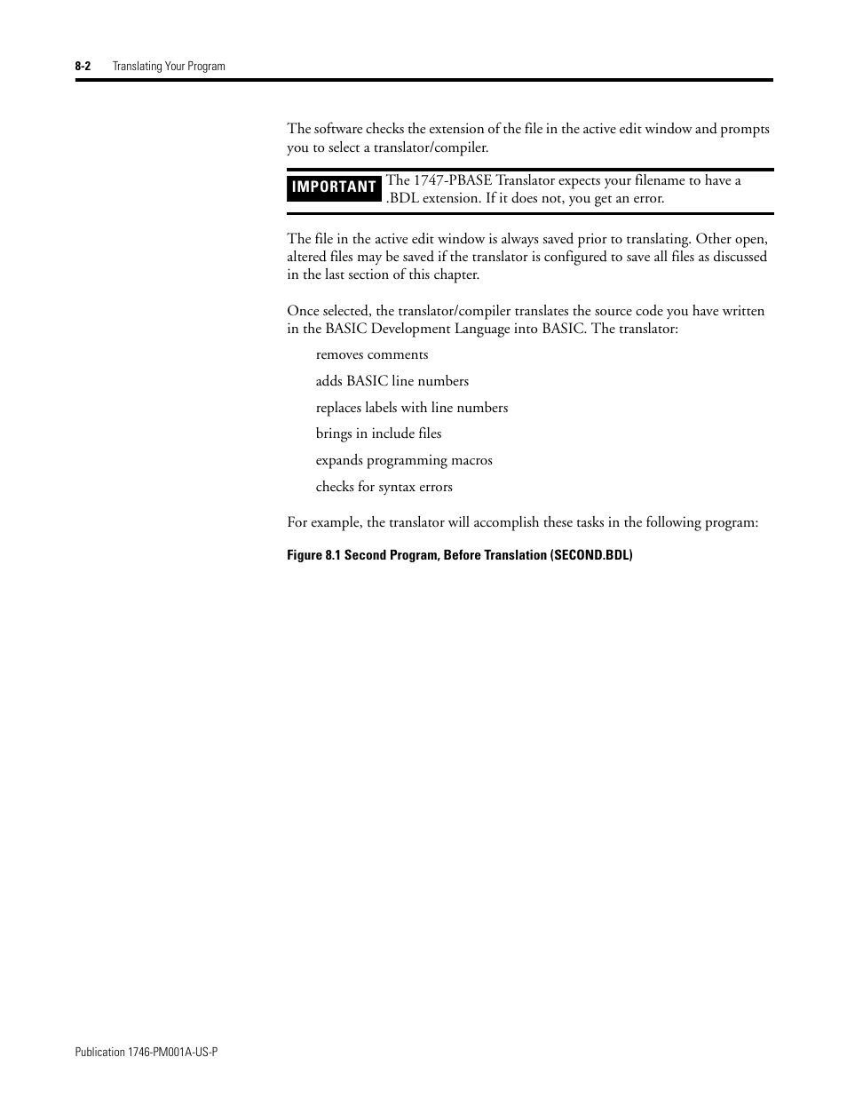 Rockwell Automation 1747-PBASE BASIC Development Software Programming Manual User Manual | Page 96 / 144