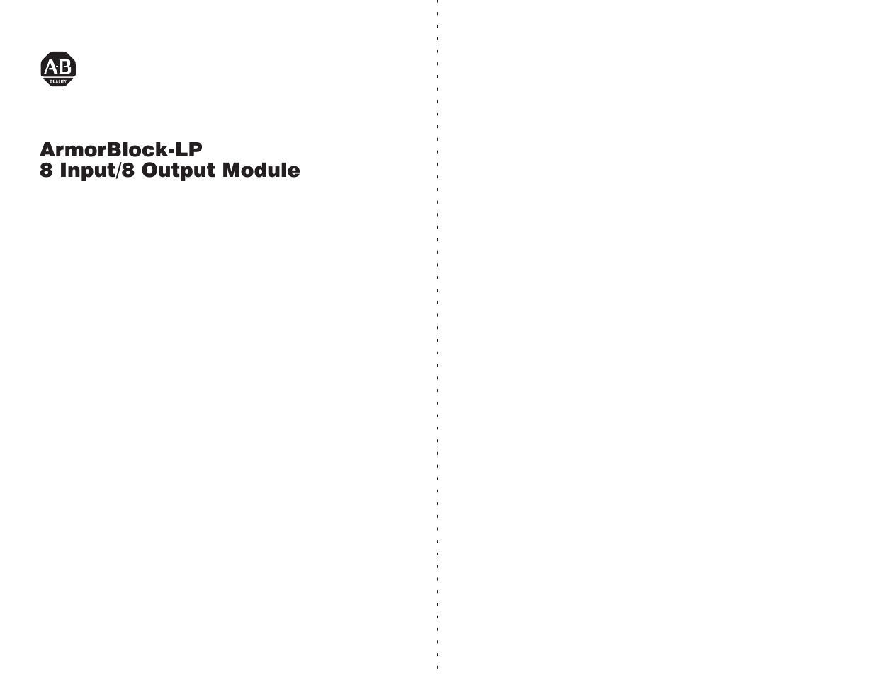 Rockwell Automation 1792-IB8XOB8PLP INSTL INSTR ARMORBLOCK LP 8/8 User Manual | 12 pages