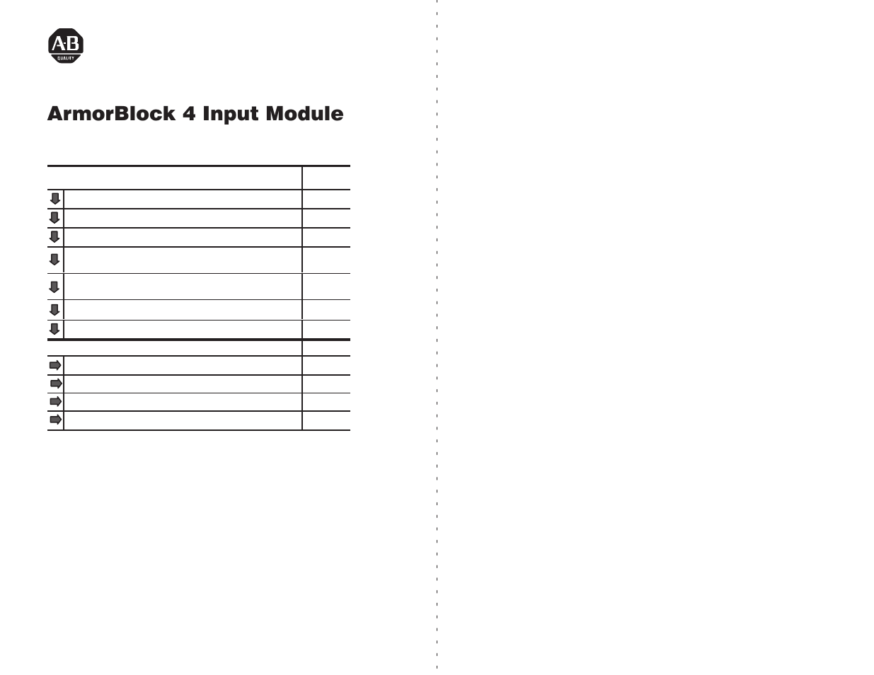 Rockwell Automation 1792-IB4/B INSTL.INST ARMORBLOCK 4 INPUT User Manual | 36 pages