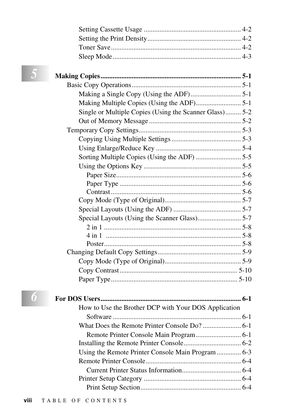 Brother DCP-1400 User Manual | Page 10 / 147