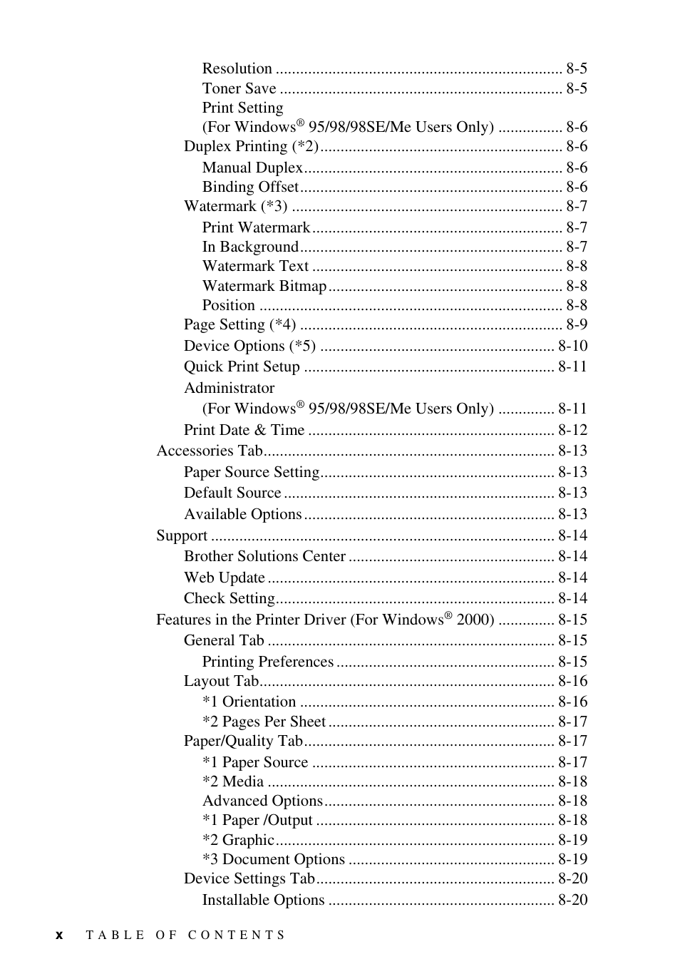 Brother DCP-1400 User Manual | Page 12 / 147