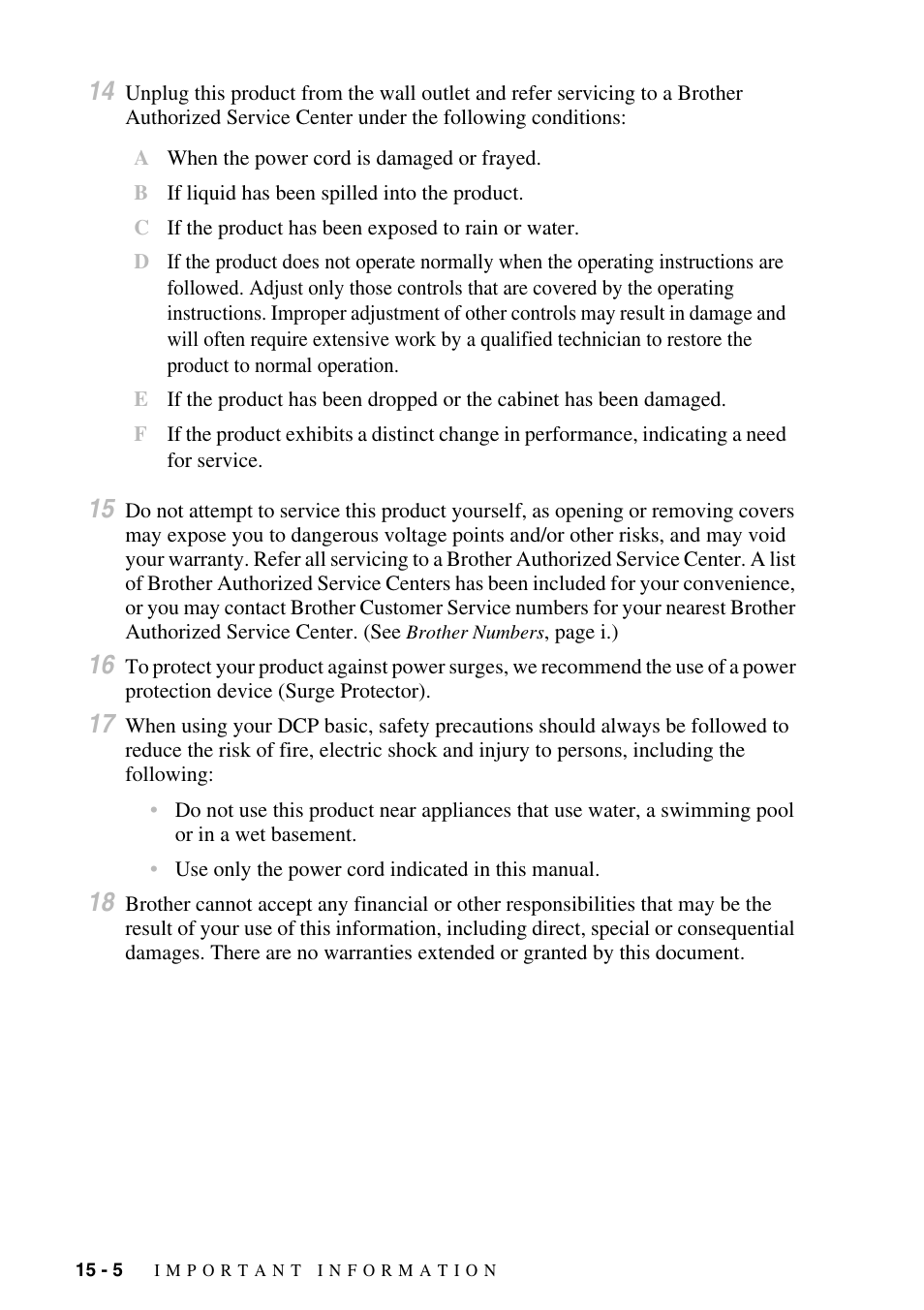 Brother DCP-1400 User Manual | Page 134 / 147