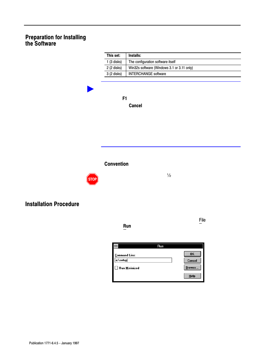 Preparation for installing the software, Installation procedure | Rockwell Automation 1771-TCM TEMPERATURE CONTROL User Manual | Page 15 / 67