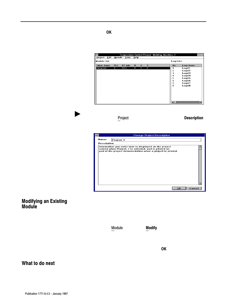 Modifying an existing module what to do next | Rockwell Automation 1771-TCM TEMPERATURE CONTROL User Manual | Page 27 / 67