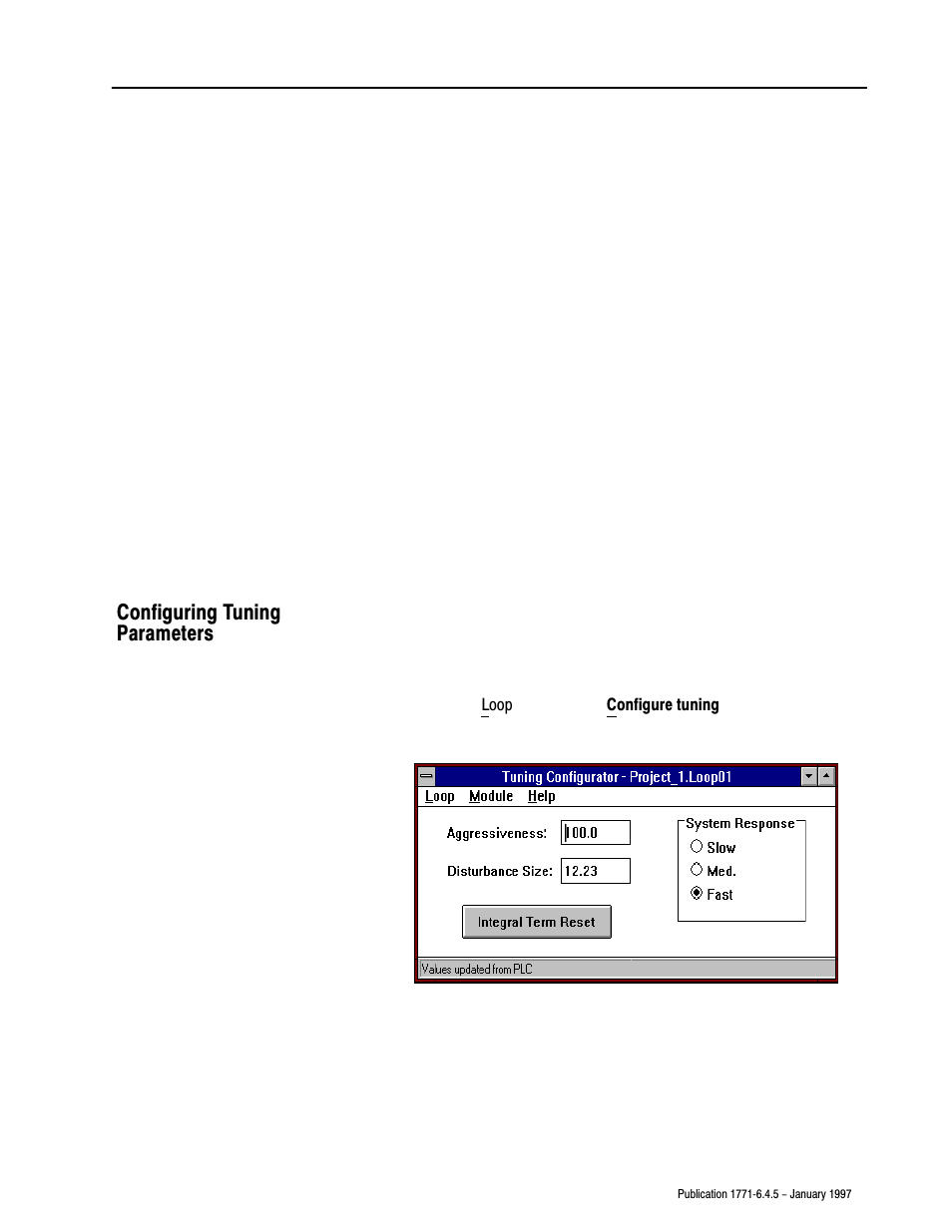 Configuring tuning parameters | Rockwell Automation 1771-TCM TEMPERATURE CONTROL User Manual | Page 52 / 67