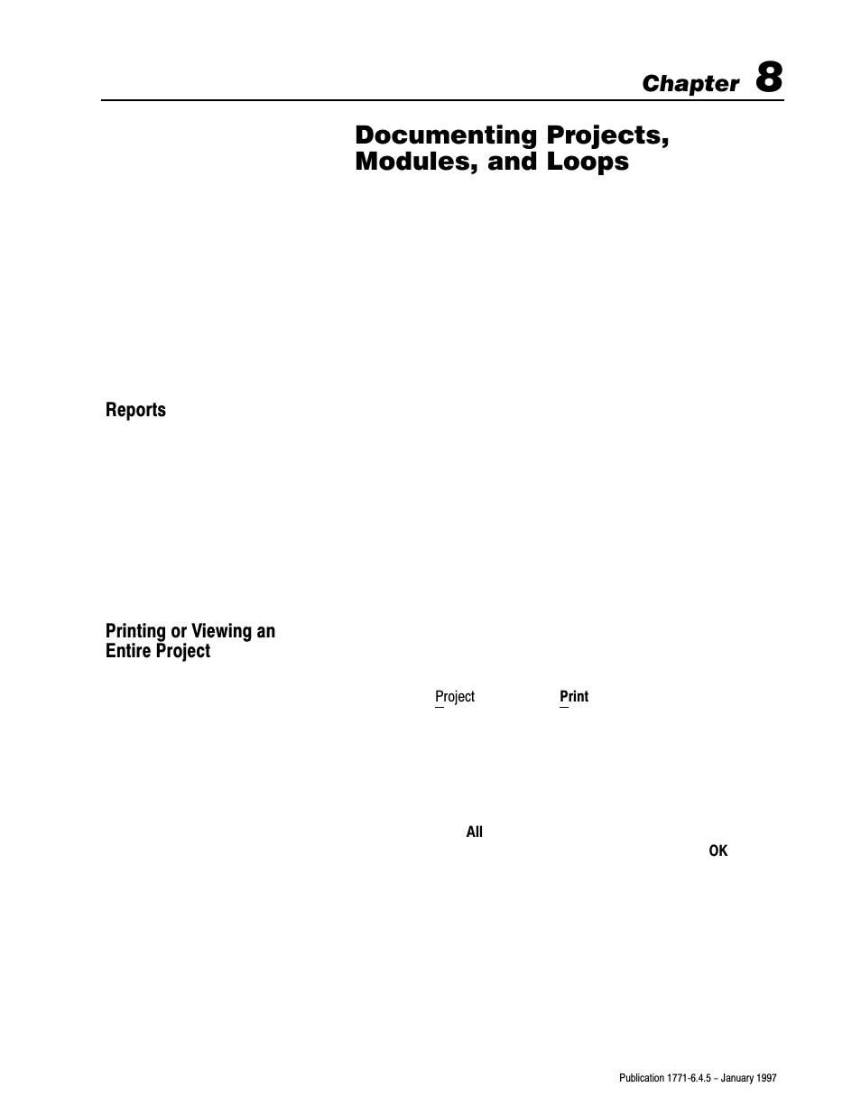 Documenting projects, modules, and loops, Chapter | Rockwell Automation 1771-TCM TEMPERATURE CONTROL User Manual | Page 62 / 67