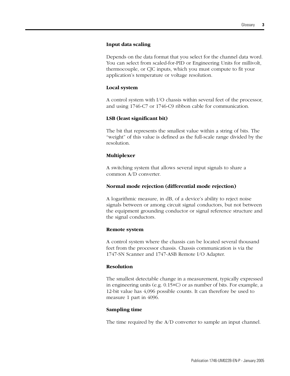 Rockwell Automation 1746-NT8 SLC 500 Thermocouple/mV Analog Input Module User Manual User Manual | Page 105 / 110