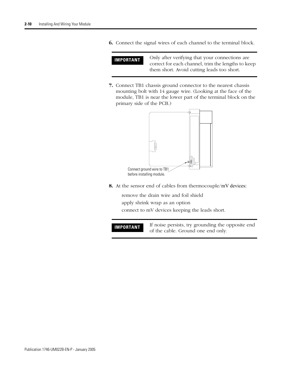 Rockwell Automation 1746-NT8 SLC 500 Thermocouple/mV Analog Input Module User Manual User Manual | Page 28 / 110