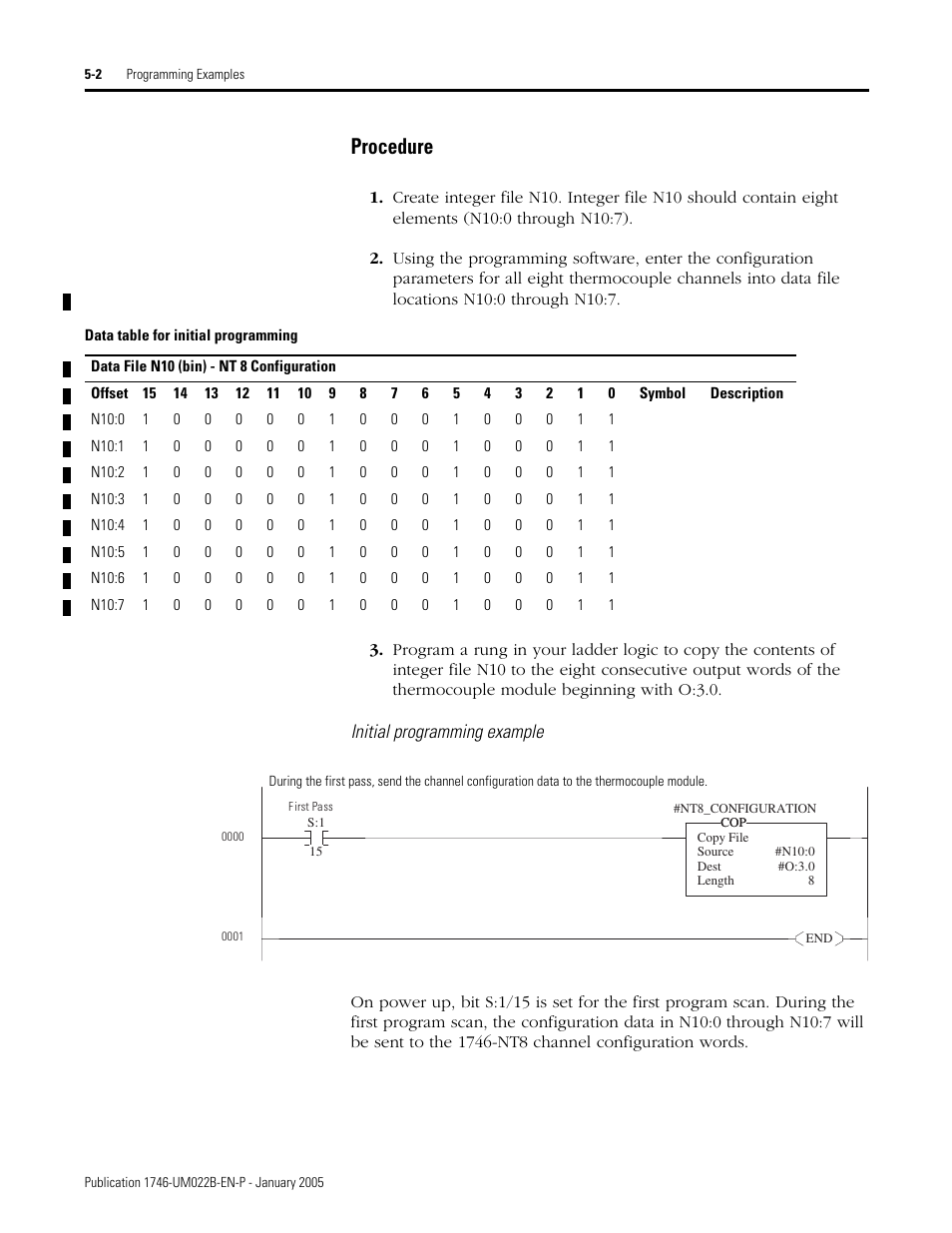 Procedure -2, Procedure | Rockwell Automation 1746-NT8 SLC 500 Thermocouple/mV Analog Input Module User Manual User Manual | Page 58 / 110