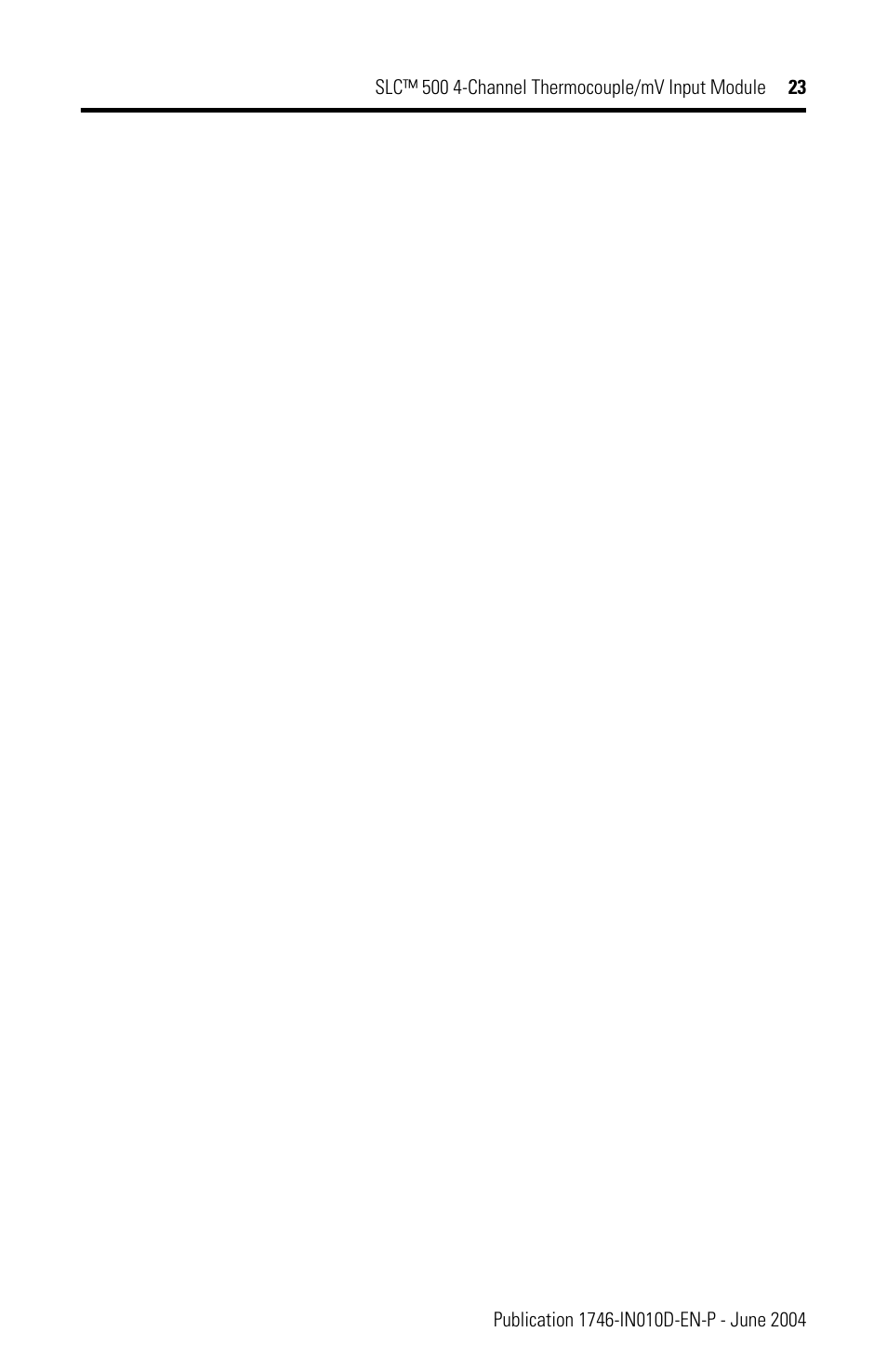 Rockwell Automation 1746-NT4 SLC 500 Thermocouple/mV Input Module Installation Instructions User Manual | Page 23 / 24