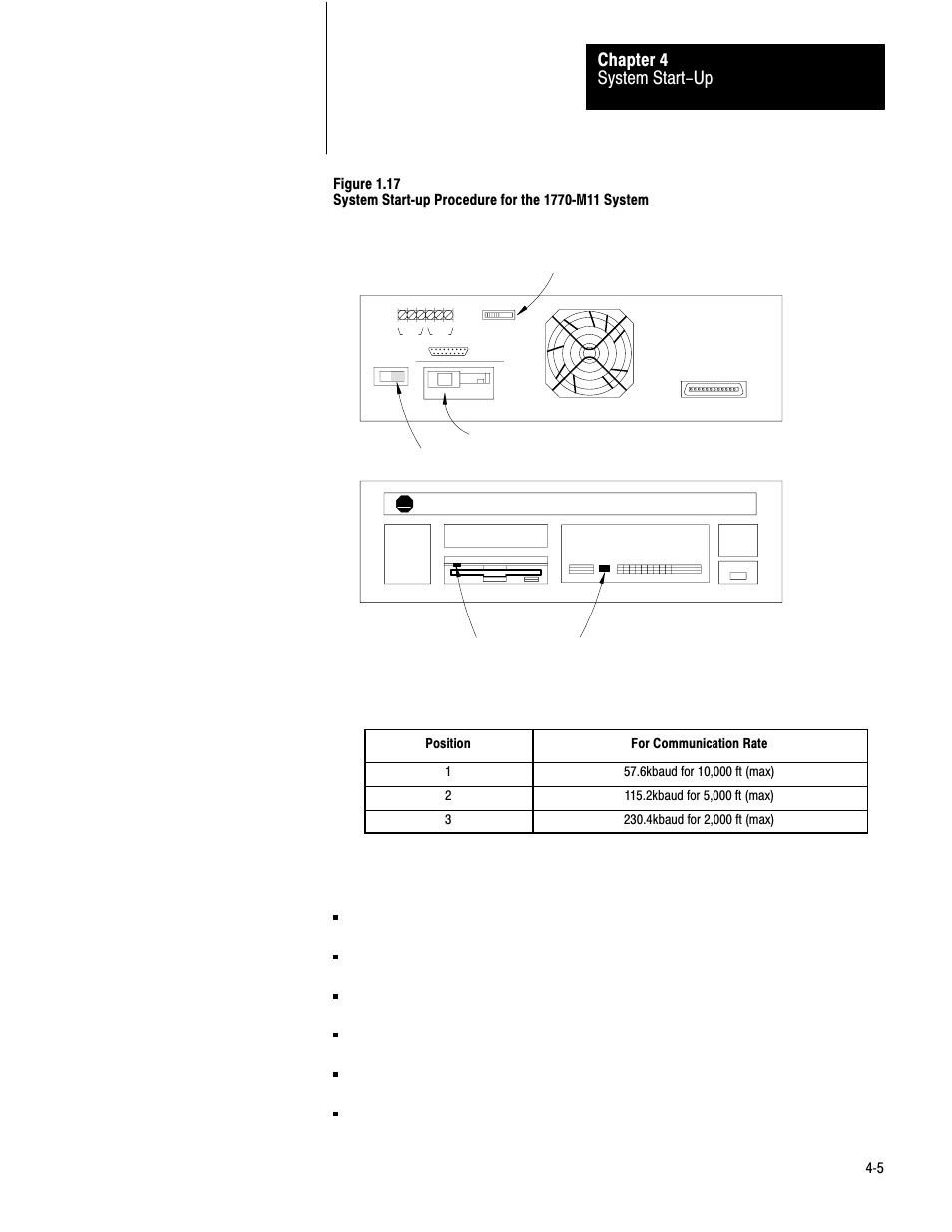 System start-up chapter 4 | Rockwell Automation 1770-M12 Mass Storage Systems User Manual | Page 34 / 75